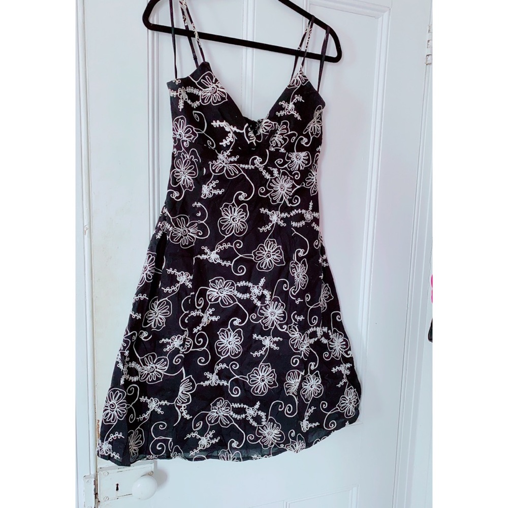 Black Dress w/white detail